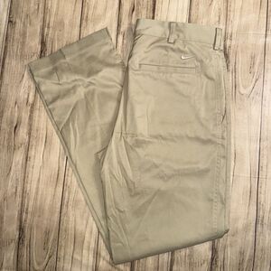 Nike Golf Mens Straight Leg Pants Beige Flat Front Stretch Msr 32 X 31.5